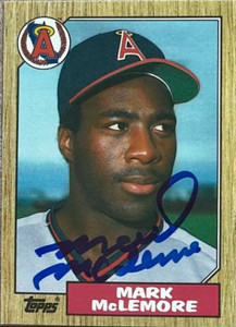 Mark McLemore Autographed 1987 Topps Traded Tiffany #75T California Angels Card