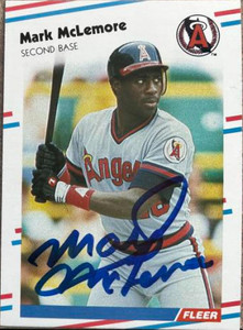 Mark McLemore Autographed 1988 Fleer #497