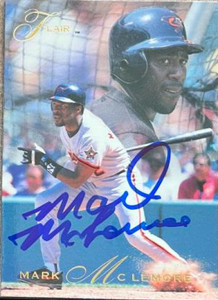Mark McLemore Autographed 1993 Flair #153