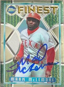 Mark McLemore Autographed 1995 Topps Finest #229