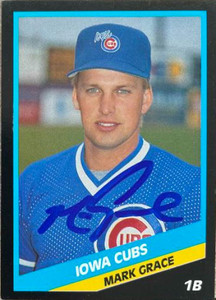 Mark Grace Autographed 1988 CMC Iowa Cubs #14 