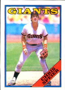 1988 Topps #329 Chris Speier NM-MT San Francisco Giants 