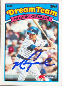 Mark Grace Autographed 1989 Topps Kmart Dream Team #1 