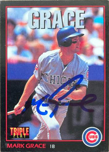 Mark Grace Autographed 1993 Triple Play #211 