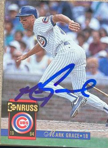 Mark Grace Autographed 1994 Donruss #358