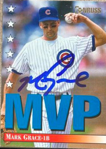 Mark Grace Autographed 1994 Donruss MVP's #2