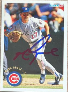 Mark Grace Autographed 1994 Fleer #383