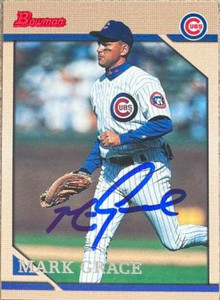 Mark Grace Autographed 1996 Bowman #35