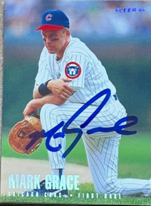 Mark Grace Autographed 1996 Fleer Tiffany #319