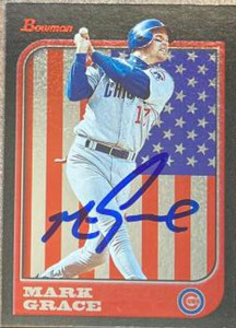 Mark Grace Autographed 1997 Bowman International #237