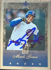 Mark Grace Autographed 1997 Donruss Elite #86