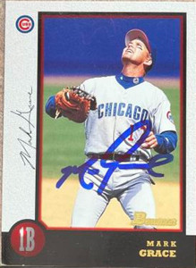 Mark Grace Autographed 1998 Bowman #39