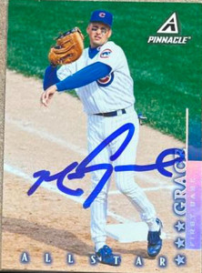 Mark Grace Autographed 1998 Pinnacle #15 AS