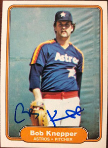 Bob Knepper Autographed 1982 Fleer #219 Houston Astros Card