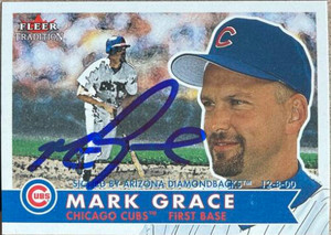Mark Grace Autographed 2001 Fleer Tradition #238