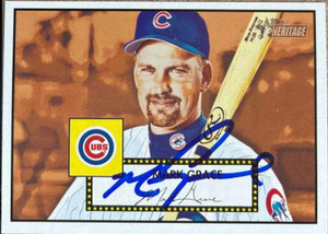 Mark Grace Autographed 2001 Topps Heritage #130 Red Back 
