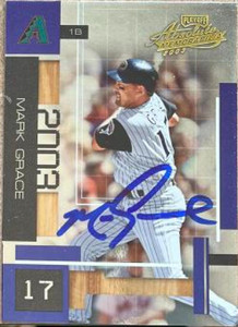 Mark Grace Autographed 2003 Playoff Absolute Memorabilia #145 