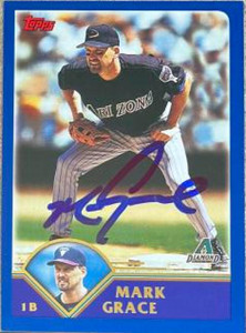 Mark Grace Autographed 2003 Topps #581