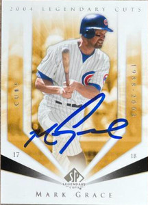 Mark Grace Autographed 2004 SP Legendary Cuts #76
