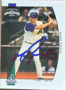 Mark Grace Autographed 2005 Donruss Team Heroes #24 