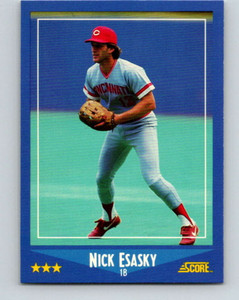 1988 Score #163 Nick Esasky VG Cincinnati Reds 