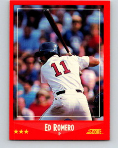 1988 Score #259 Ed Romero VG Boston Red Sox 