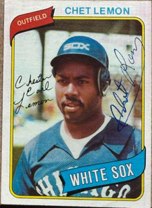 Chet Lemon Autographed 1980 Topps #589