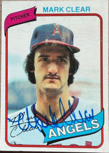 Mark Clear Autographed 1980 Topps #638 California Angels Card 