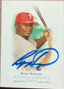 Ryan Howard Autographed 2006 Topps Allen & Ginter #79 