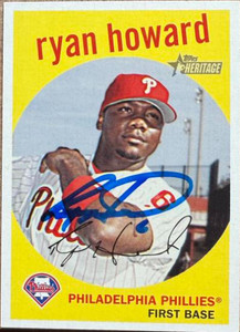 Ryan Howard Autographed 2008 Topps Heritage #380 