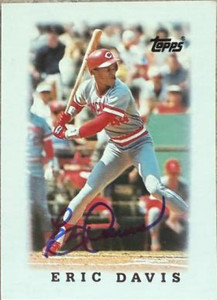 Eric Davis Autographed 1988 Topps Major League Leaders Minis #46