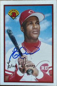 Eric Davis Autographed 1989 Bowman #316