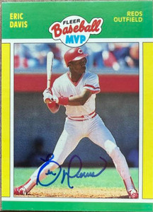 Eric Davis Autographed 1989 Fleer Baseball MVPs #9