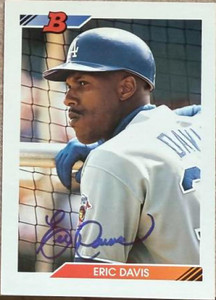 Eric Davis Autographed 1992 Bowman #671