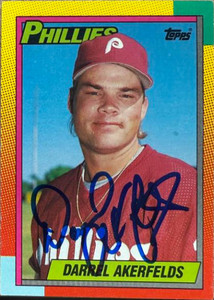Darrel Akerfelds Autographed 1990 Topps Traded #1T