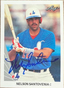 Nelson Santovenia Autographed 1990 Leaf #502