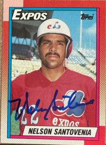 Nelson Santovenia Autographed 1990 Topps #614