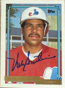Nelson Santovenia Autographed 1992 Topps Gold #732