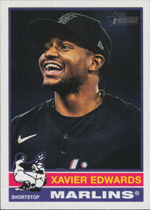 2025 Topps Heritage #368 Xavier Edwards NM-MT  Miami Marlins 