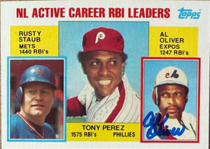 SOLD 162795 Al Oliver Autographed 1984 Topps #704