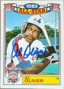Al Oliver Autographed 1984 Topps - 1983 All-Star Game Commemorative Set (Glossy All-Stars) #13 Al Oliver Autographed 1984 Topps - 1983 All-Star Game Commemorative Set (Glossy All-Stars) #13