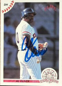 Al Oliver Autographed 1990 Elite Senior League #46