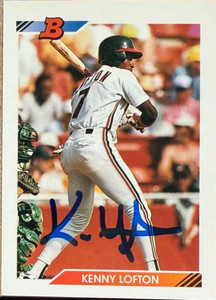 Kenny Lofton Autographed 1992 Bowman #110