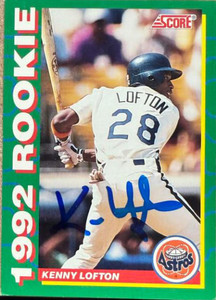 Kenny Lofton Autographed 1992 Score Rookies #10