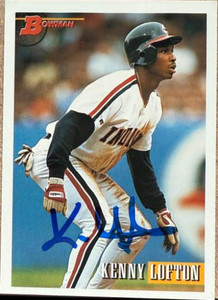 Kenny Lofton Autographed 1993 Bowman #417