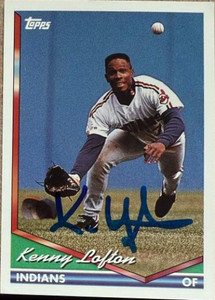 SOLD 162868 Kenny Lofton Autographed 1994 Topps #149
