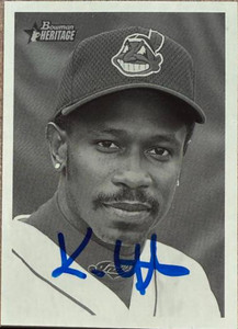 Kenny Lofton Autographed 2001 Bowman Heritage #122 