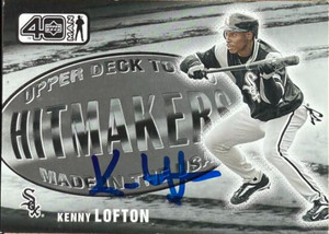 Kenny Lofton Autographed 2002 Upper Deck 40-Man #1087 HM