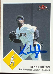 Kenny Lofton Autographed 2003 Fleer Tradition #196