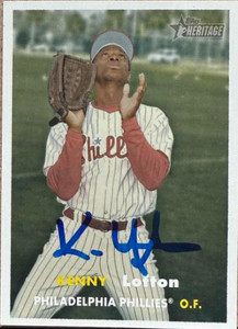 Kenny Lofton Autographed 2006 Topps Heritage #126 